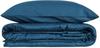 Parure de lit - 1 housse de couette 140 x 200cm + 1 taies d'oreiller 60 x 60 cm - Satin - Imprimé rayures Bleu