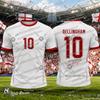Maglia Calcio Bellingham No.10 Estiva Souvenir per tifosi Traspirante Asciugatura Rapida Confortevole T-shirt per Allenamento Sportivo Bambini Adulti