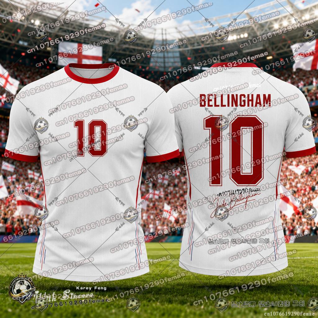Maglia Calcio Bellingham No.10 Estiva Souvenir per tifosi Traspirante Asciugatura Rapida Confortevole T-shirt per Allenamento Sportivo Bambini Adulti