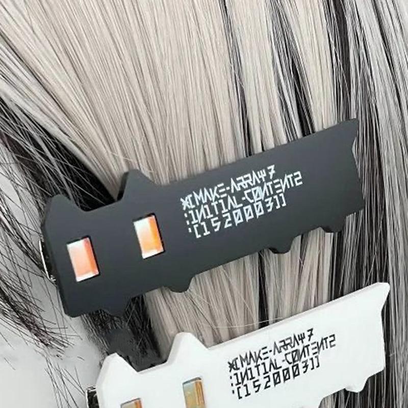 Cute Cartoon Black White Cat Acrylic Hair Clip For Women Girls Goth Hairpin Headwear Carnival Party Hair Accessories Gifts