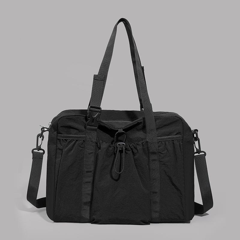 

Спортивная наплечная сумка большой вместимости для отдыха, женская новая простая нишевая сумка-мессенджер, легкая сумка-мессенджер чёрный