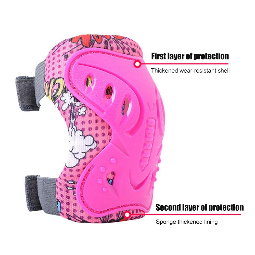6Pcs Kids 3-12 Years Knee Elbow Pads Guards Protective Gear For Roller Skates Cycling Bmx Bike Skateboard Inline Scooter Riding