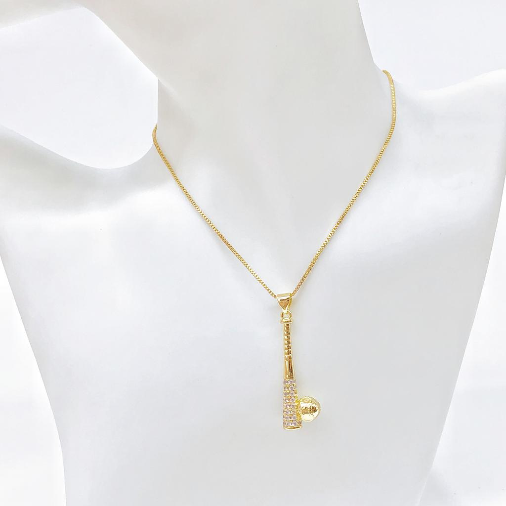 Three-Dimensional Basketball Baseball Pendant Necklace Hip-Hop Football Pendant Chains Accessories Men's Sports Ball Jewelry