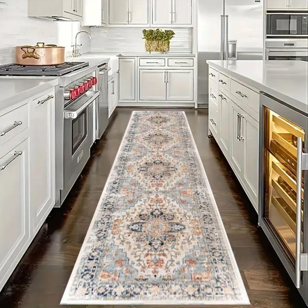 

Bohemian American Retro Carpet Home Decor, Non-Slip And Stain-Resistant, Kitchen, Living Room Corridor And Running Rug 60X180CM(2X5.9FT
