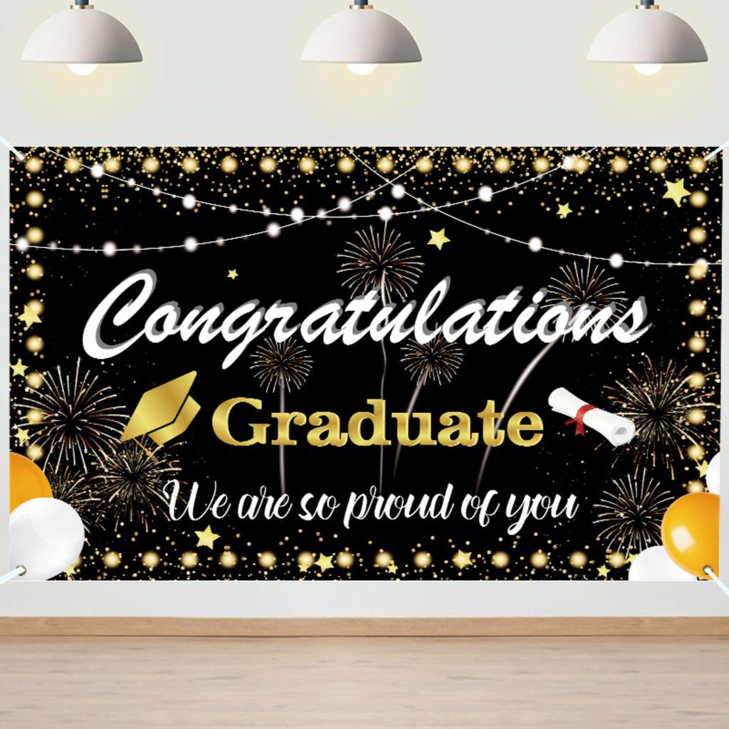 Graduation Party Background Cloth Hanging Flag Decoration Background Photo Flag