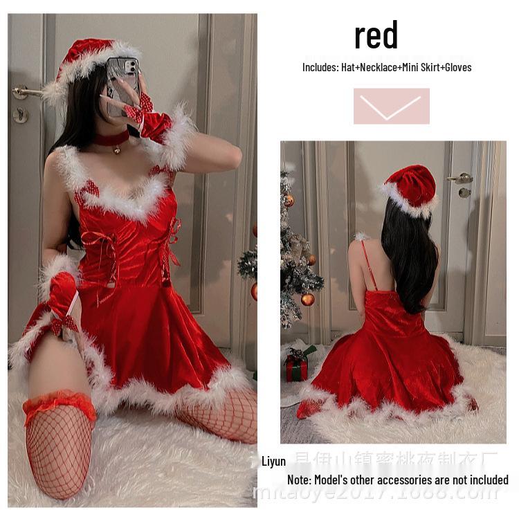 Red Christmas Bunny Cosplay Lingerie for Influencers & Streamers