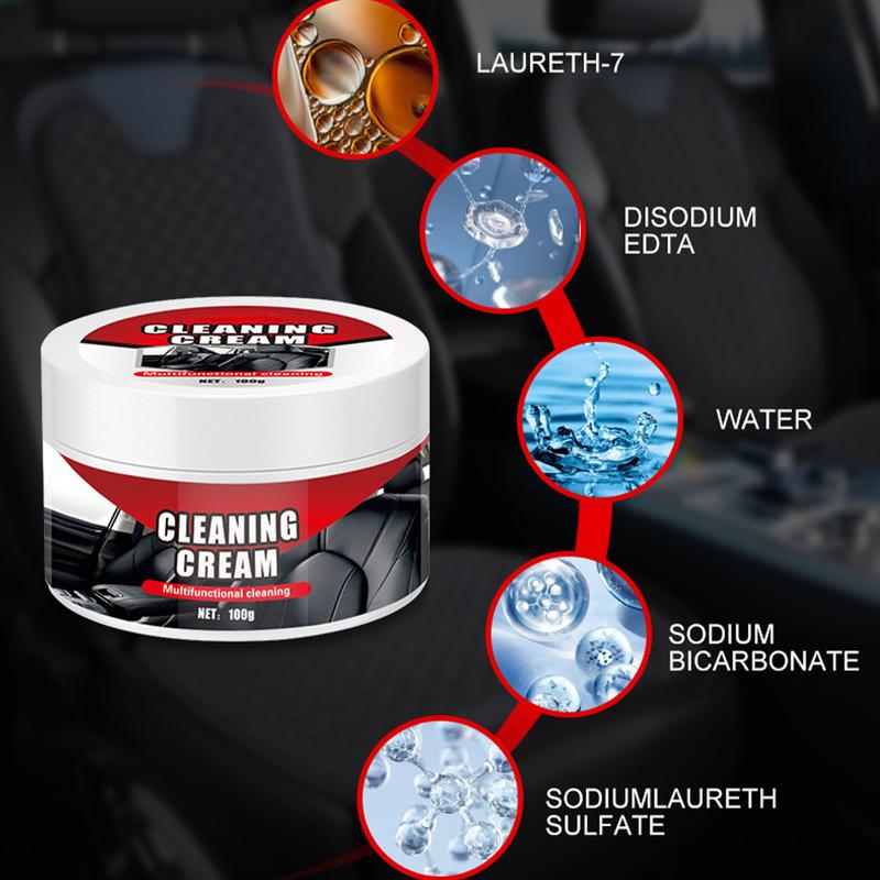Car Interior Cleaner Car Seat & Interior Cleaning Supplies 100g Car Refurbishment Repair Cream Leather Cleaner & Conditioner For