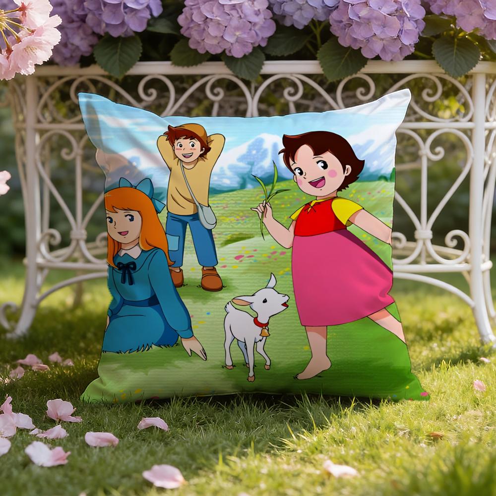 Roztomilá H-Heidi, Dívka z A-Alp Povlak na polštář Domácí a Auto Dvojí použití Povlak na polštář: Oboustranné pro prémiové pohodlí