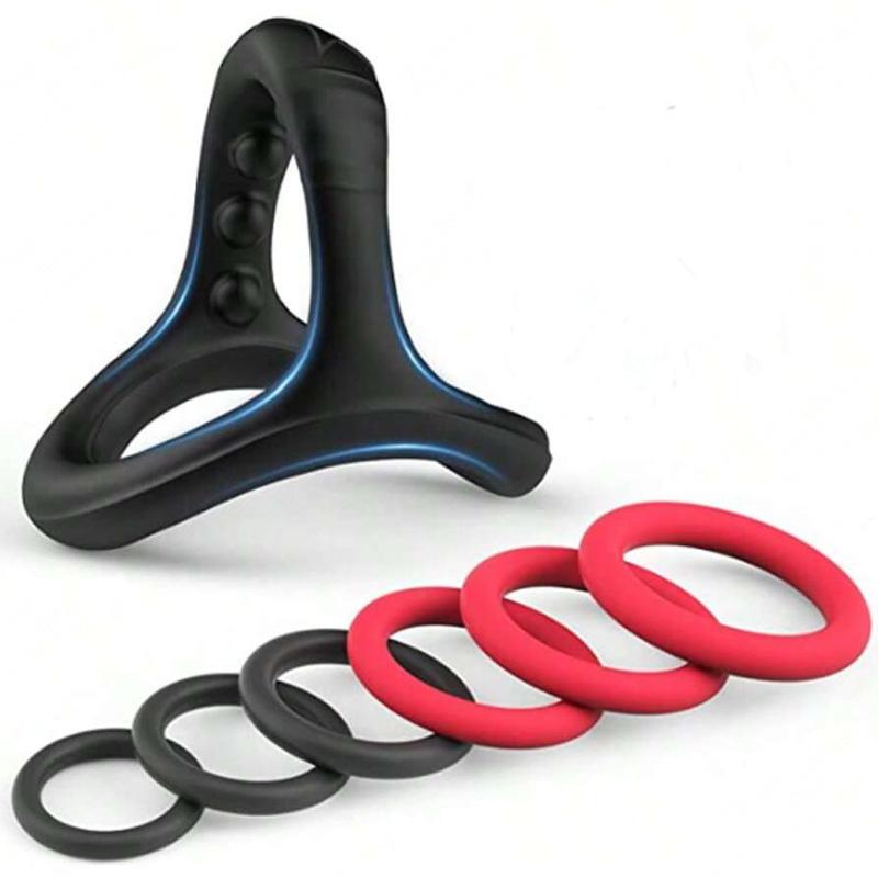 7 Pcs Set Soft Easticity Penis Rings Stretchy Cock Rings For Erection Enhancement Delay Time Cock Ring Adult Sex Toys For Men