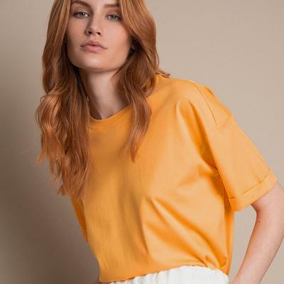 T-shirt da donna oversize a maniche corte basic girocollo estiva traspirante vestibilità ampia casual allenamento tinta unita cotone pullover top da donna