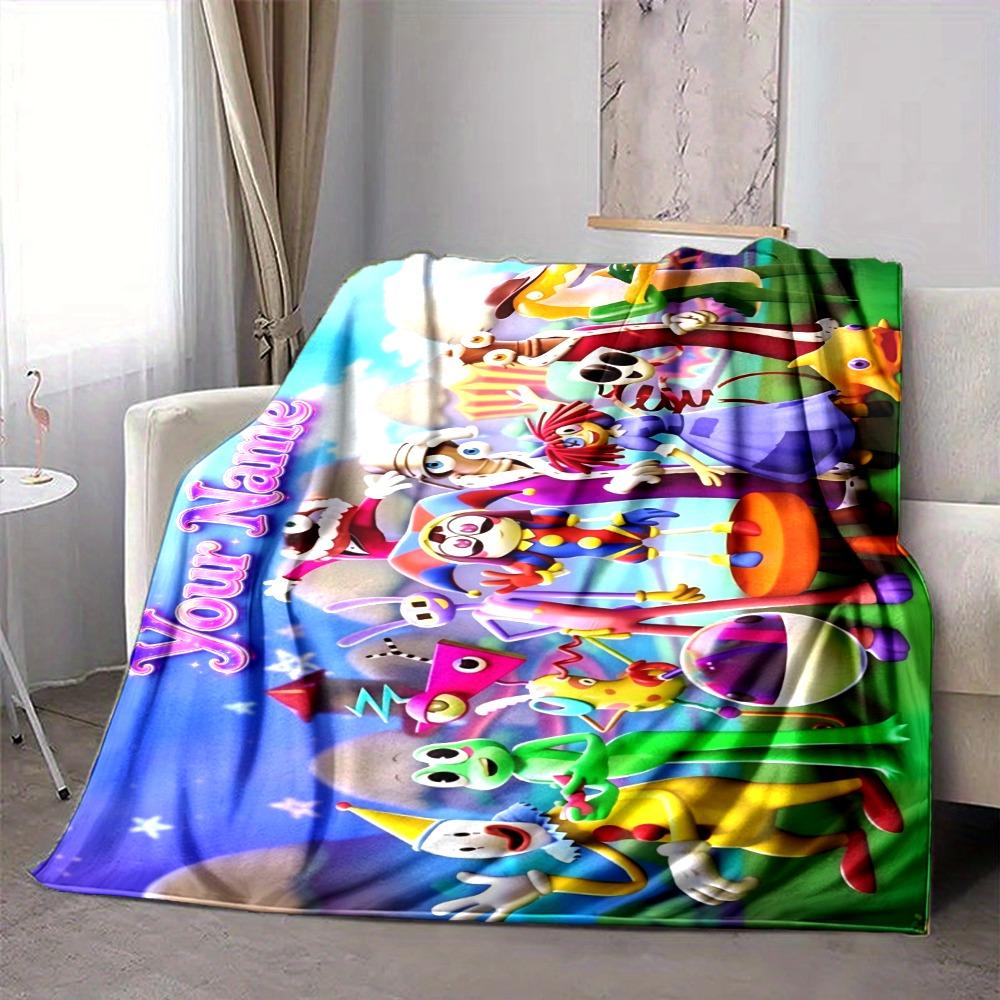 Custom 1Pc Colorful Puppet Show Fleece Flannel Blanket Soft Warm Cozy Office Throw For Bedroom Couch Travel Birthday Xmas Gift