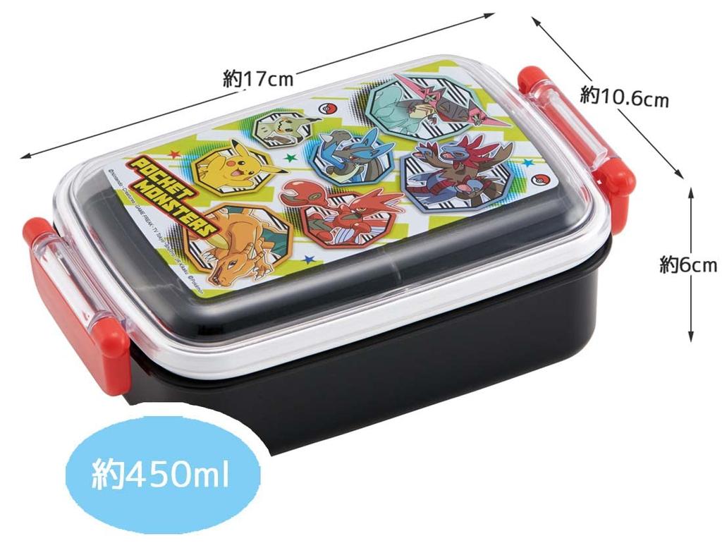 Skater Bento Box 450ml Pokemon 23 Antibacterial for Children Made In Japan RBF3ANAG-A