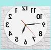 Wall Anti Reverse Clock Modern Backwards Time Run Counter Clockwise Watch Wall