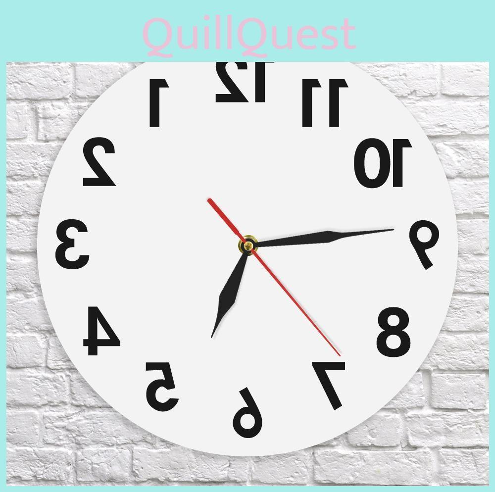 Wall Anti Reverse Clock Modern Backwards Time Run Counter Clockwise Watch Wall