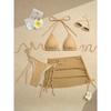Women's Three Piece Split Bikini Swimsuit Set
