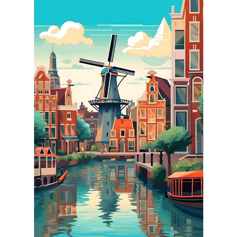 Kerry Vancouver Paris Santorini Kauai Amsterdam Bali Travel Poster Canvas Painting Prints Wall Art Picture for Living Room Decor