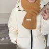 Korean atmosphere scarf autumn and winter women's winter blended scarf light luxury high-end solid color knitted scarf