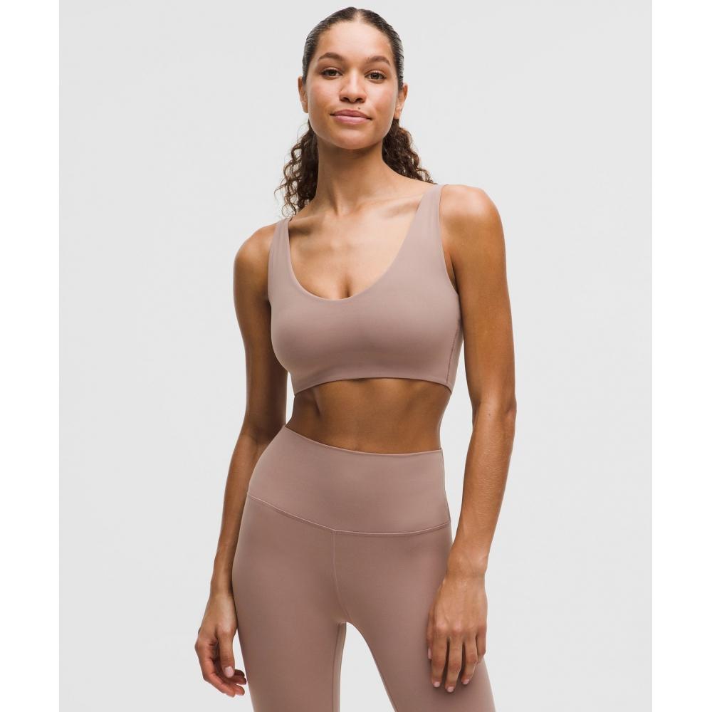Lululemon Bend This SCoop And SquAre BrA  Light Support  A C Cups Ashen Rose