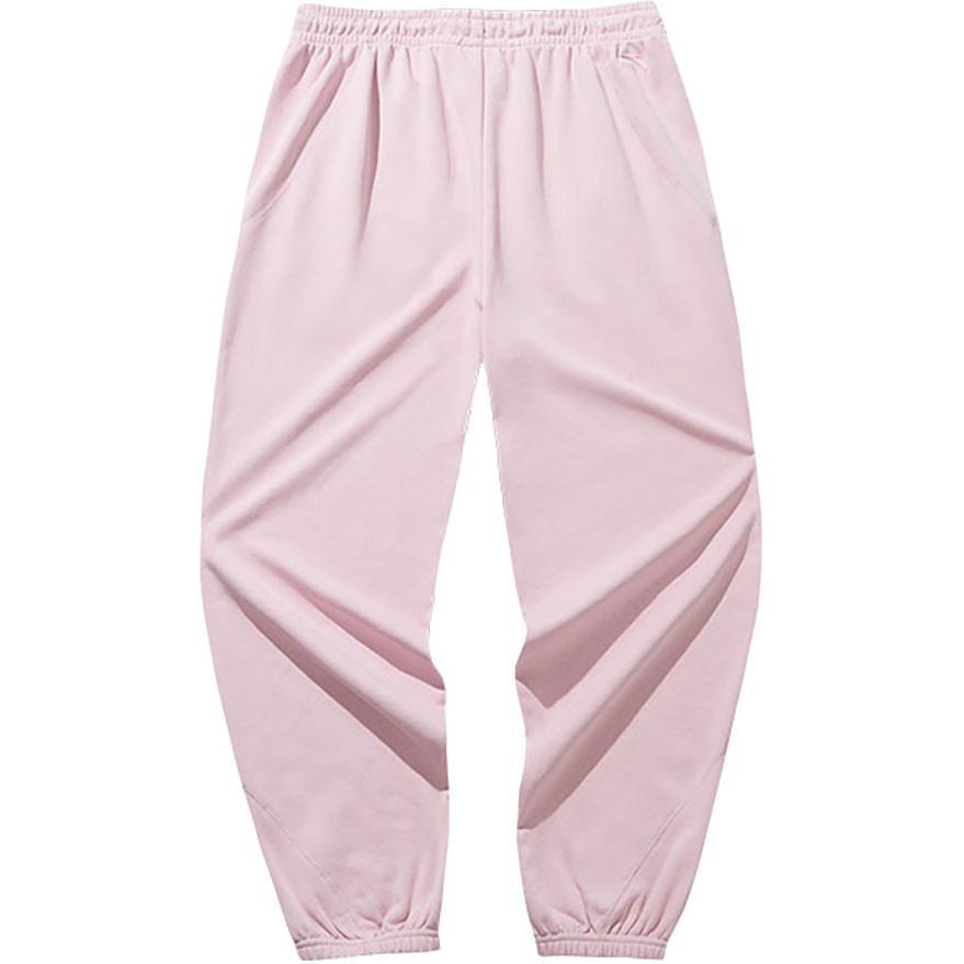 Anta Loose Fit Drawstring Logo Knit Sports Pants Women Bottoms Pink 162448306-1