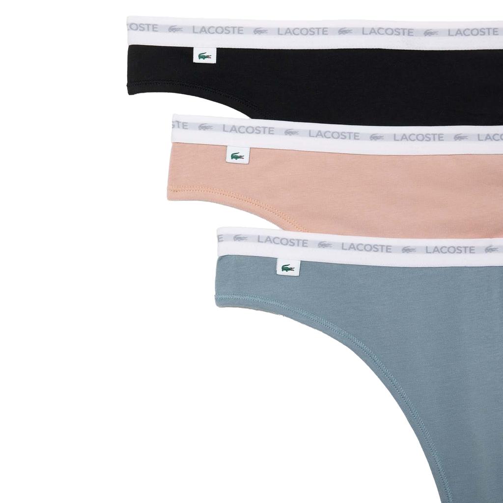 Lacoste Womens/Ladies Cotton Briefs (Pack of 3)