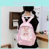 Cute Cartoon Plush Rabbit Letter Printed Backpack For Kids