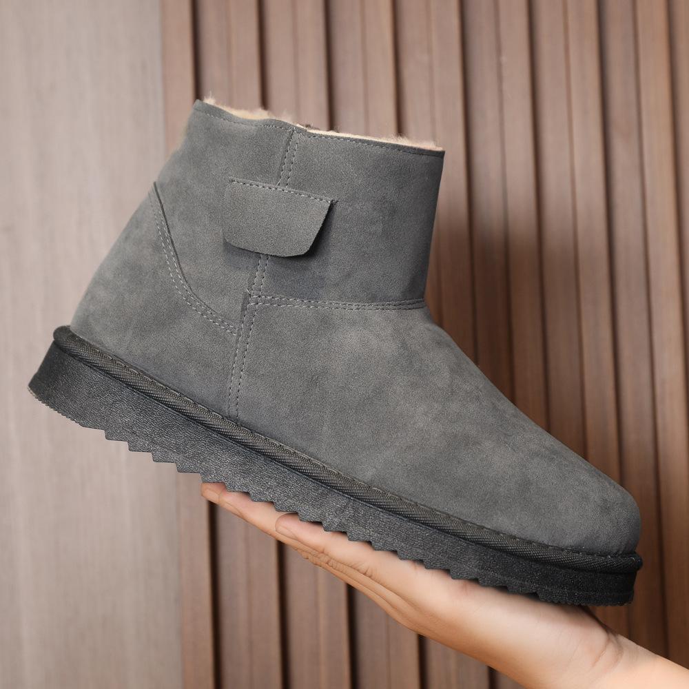 Winter Velvet Warm Men's Middle-aged and Elderly Snow Boots Thickened Cotton Shoes Comfortable