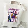 Spot KPOP Demon Hunter Group Cartoon Print Canvas Bag Women's Daily Handbag Shopping Bag