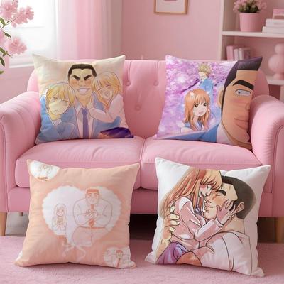 Romantic Anime My Love Story Cushion Cover 2-in-1 Reversible Plush Pillow Cover | Car/Sofa/Bed | Perfect Gift