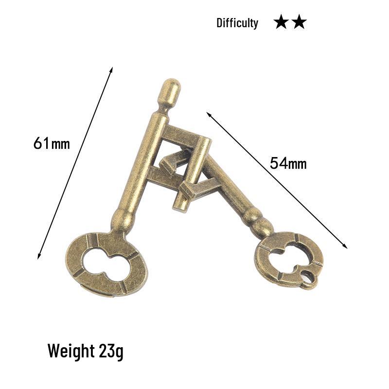 

Mo Xu Zinc Alloy Kongming Puzzle: Educational Magic Toy with Nine-Link Luban Lock