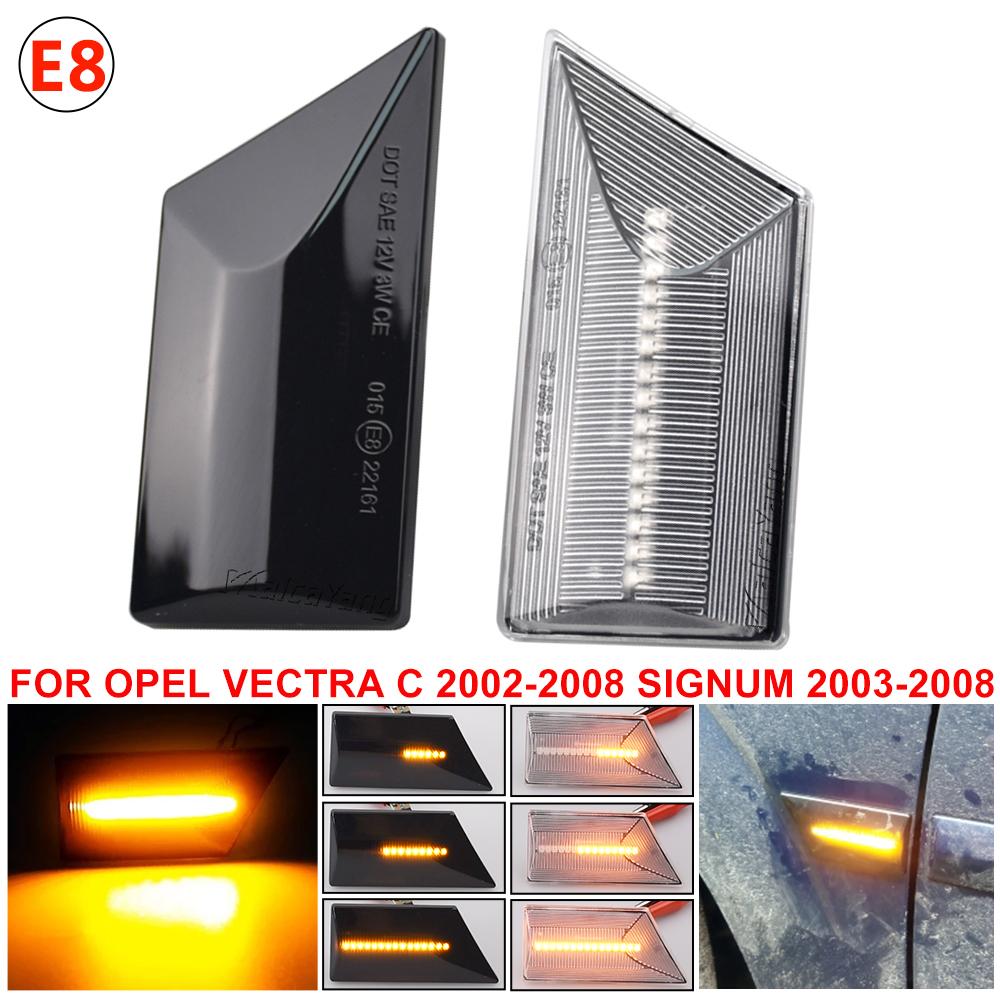 Turn Signal Lamp Dynamic Side Marker Blinker Flowing Lighting for Opel Vectra C 2002-2008 Signum 2003-2008