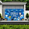 Happy Father's Day Tapestry, Blue Dad Themed Background Cloth, Party Decor