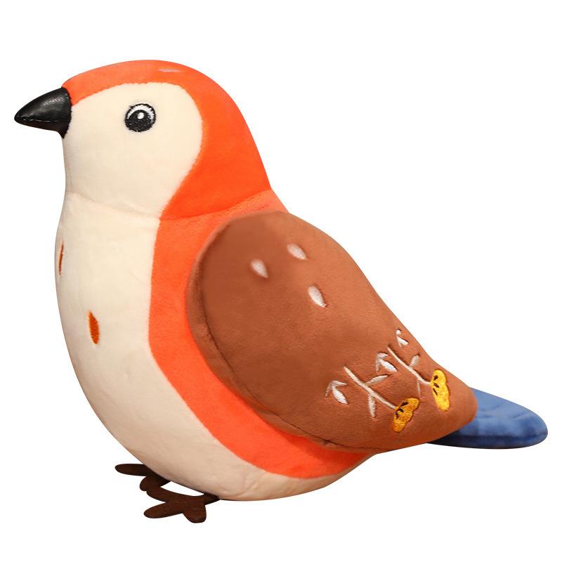 20cm Simulation sound Birdie Plush Toy Creative Cartoon Birds Sparrow Parrot Doll Cute Kids Toys Decoration Birthday Gift