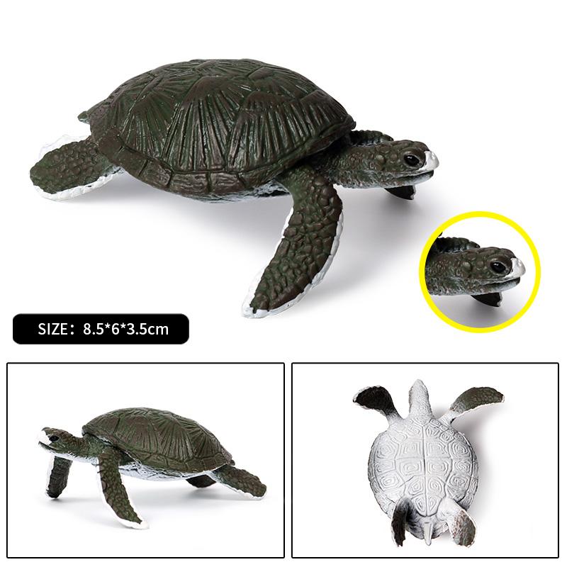 Oenux Ocean Animals Leatherback Tortoise Turtle Growth Cycle Sea Life Model Figurines Action Figures PVC Education Kid Toy Gift