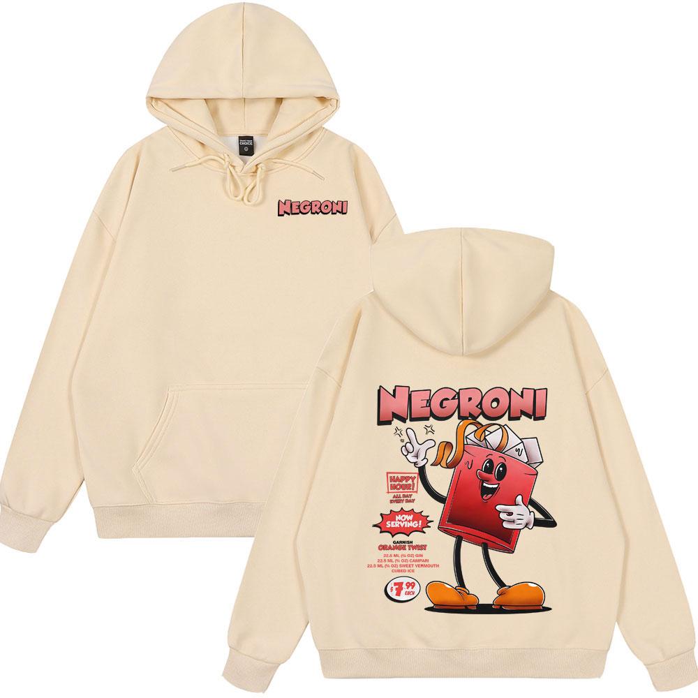 Negroni Cocktail Lustige Meme Hoodies Heißer Verkauf Neuer Stil Kleidung Lässig Weiche Baumwolle Oberteile Unisex Cartoon Humor Partnerlook Kleidung