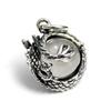 Dragon Crystal for Men and Women Pendant, Silver,