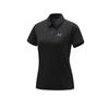 Polo Casual de Manga Curta Feminino tops Preto-Escuro 14323262-0033