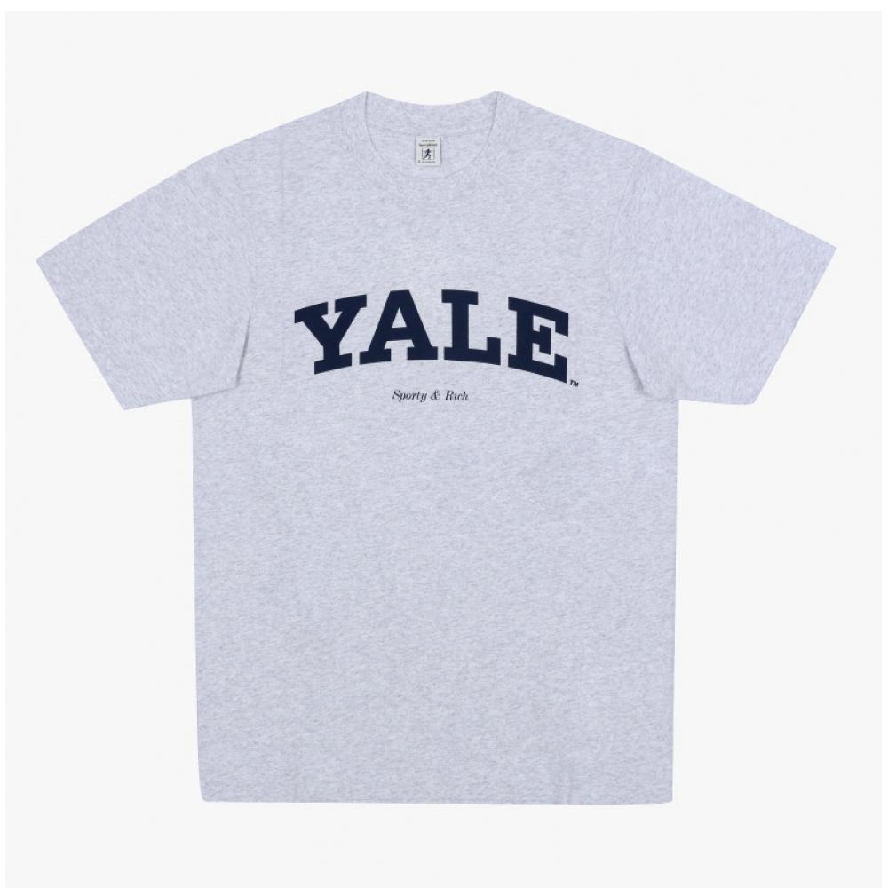 Sporty Rich Unisex Short Sleeve Tee Heather Gray Yale To043611678bl106
