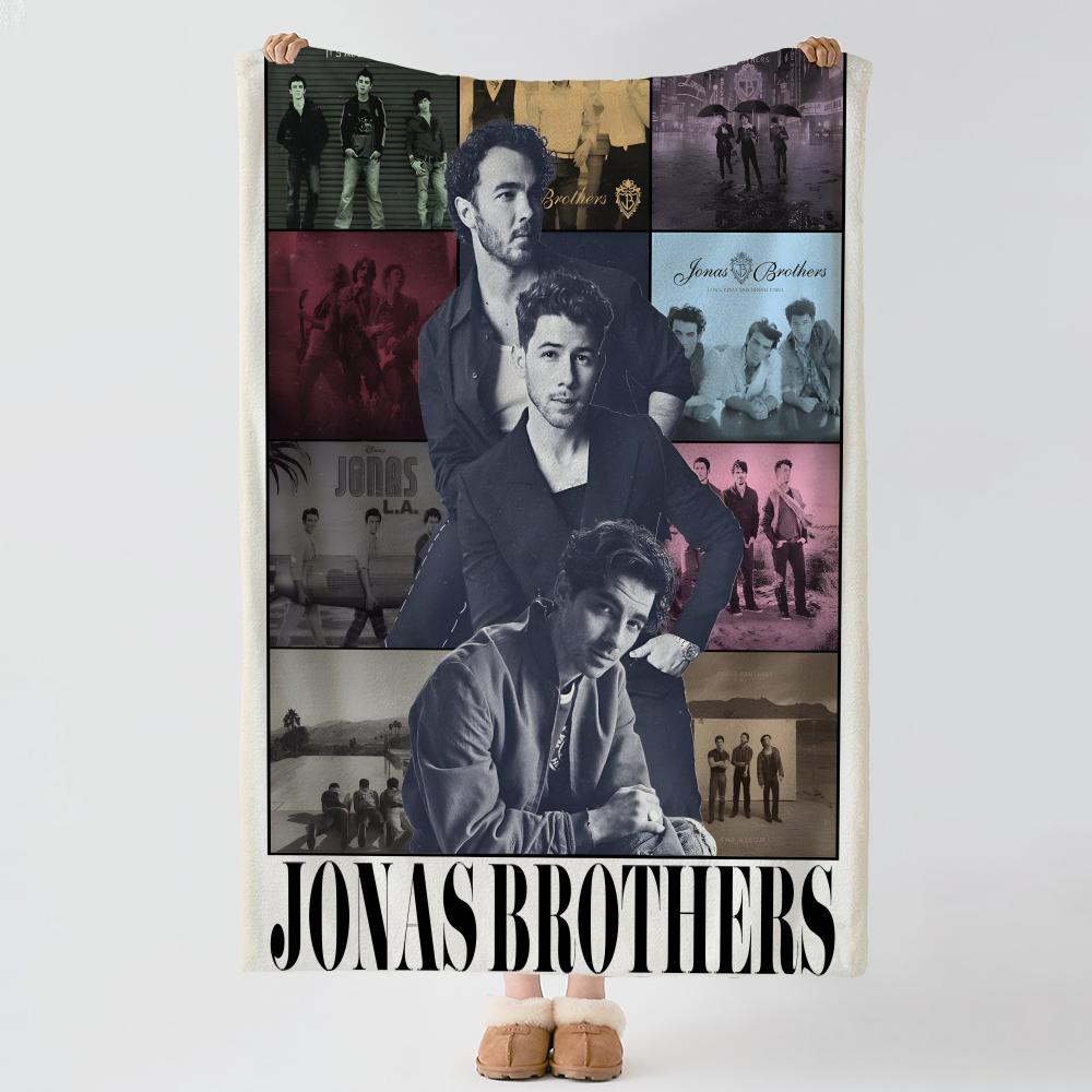 Music J-Jonas B-Brothers Throw Soft Warm Flannel Blanket, Multi-use Throw for Bed Sofa Office, Air Conditioning Nap Blanket
