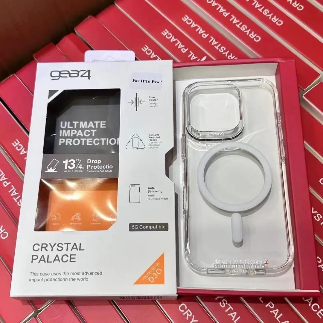 

Оригинальный Gear 4 Magsafe Ott Armor Box Чехол Для IPhone17 Pro Max Air 16 15 14 Plus 13 Прозрачный Беспроводная Зарядка Ударопрочный Чехол iPhone17 Pro чистый