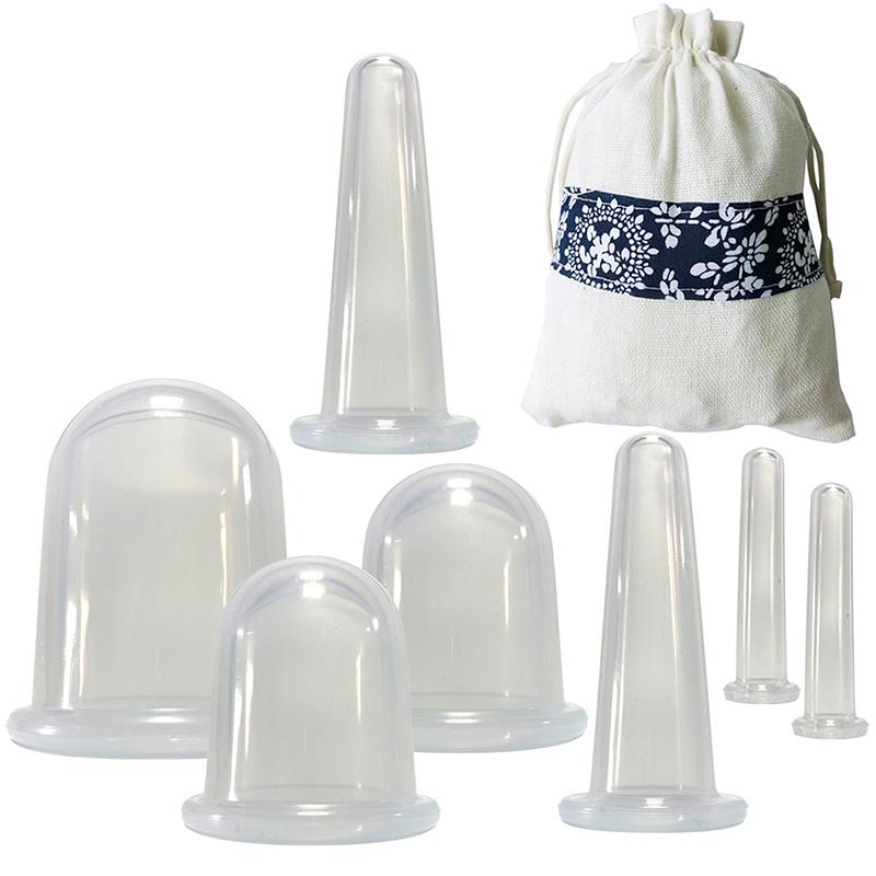 7Pcs Silicone Vacuum Massage Suction Cups Body Pain Relief Cupping Therapy Kit