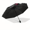 Gothic Hello Kitty Automatic Folding Umbrella-Simple 8-Rib Design, Bright Cartoon Pattern, Durable Iron Frame, Suitable For Travel, Outdoor,