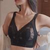 Sommer Dessous Damen Dünner Feinstrick-BH mit spitzenfreien Rippen und Hasenohren Push-up-BH