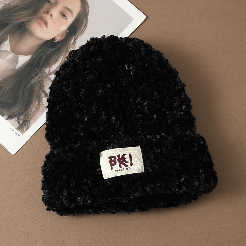 

Осень и Зима Новая Клейкая Чиджи Милая Эластичная Шерстяная Шапка Корейская Версия Универсальная Плюшевая Шапка Уличная Ветрозащитная и Теплая Шапка-Пуловер average size