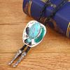 Gemstones Pendant Bolo Tie Western Necklace Cowboy Sweater Decorative Necktie