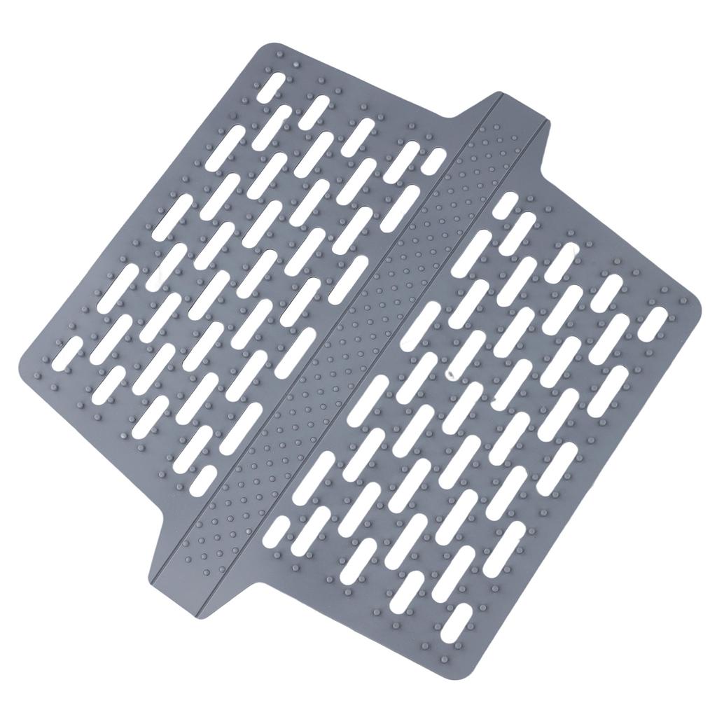 Double Sink Protector Mat Silicone with Efficient Water Drainage Design