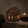4Pcs House Candlestick Molds Front/Side/Roof/Base House Shaped Candlestick Silicone Mould Table Decorations
