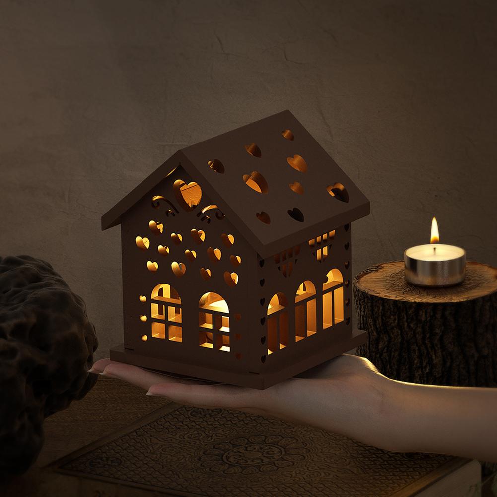 4Pcs House Candlestick Molds Front/Side/Roof/Base House Shaped Candlestick Silicone Mould Table Decorations