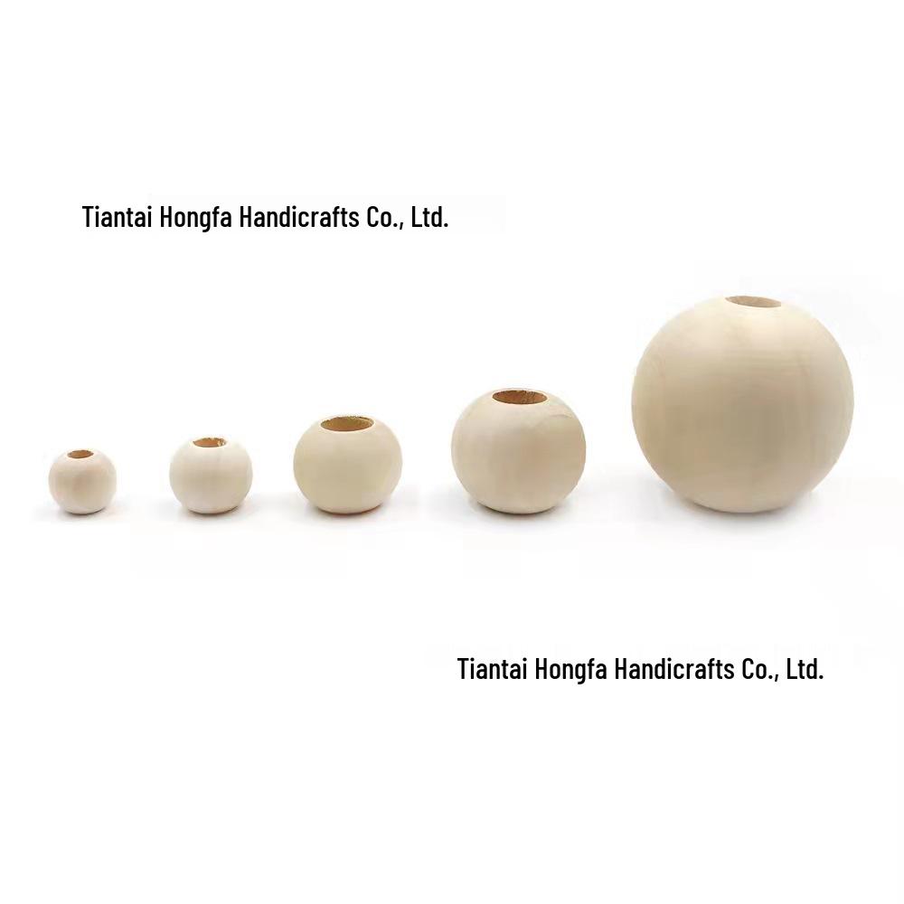 Large Wooden Lotus Beads: 8-50mm Handmade Round Beads for DIY Jewelry Accessories
