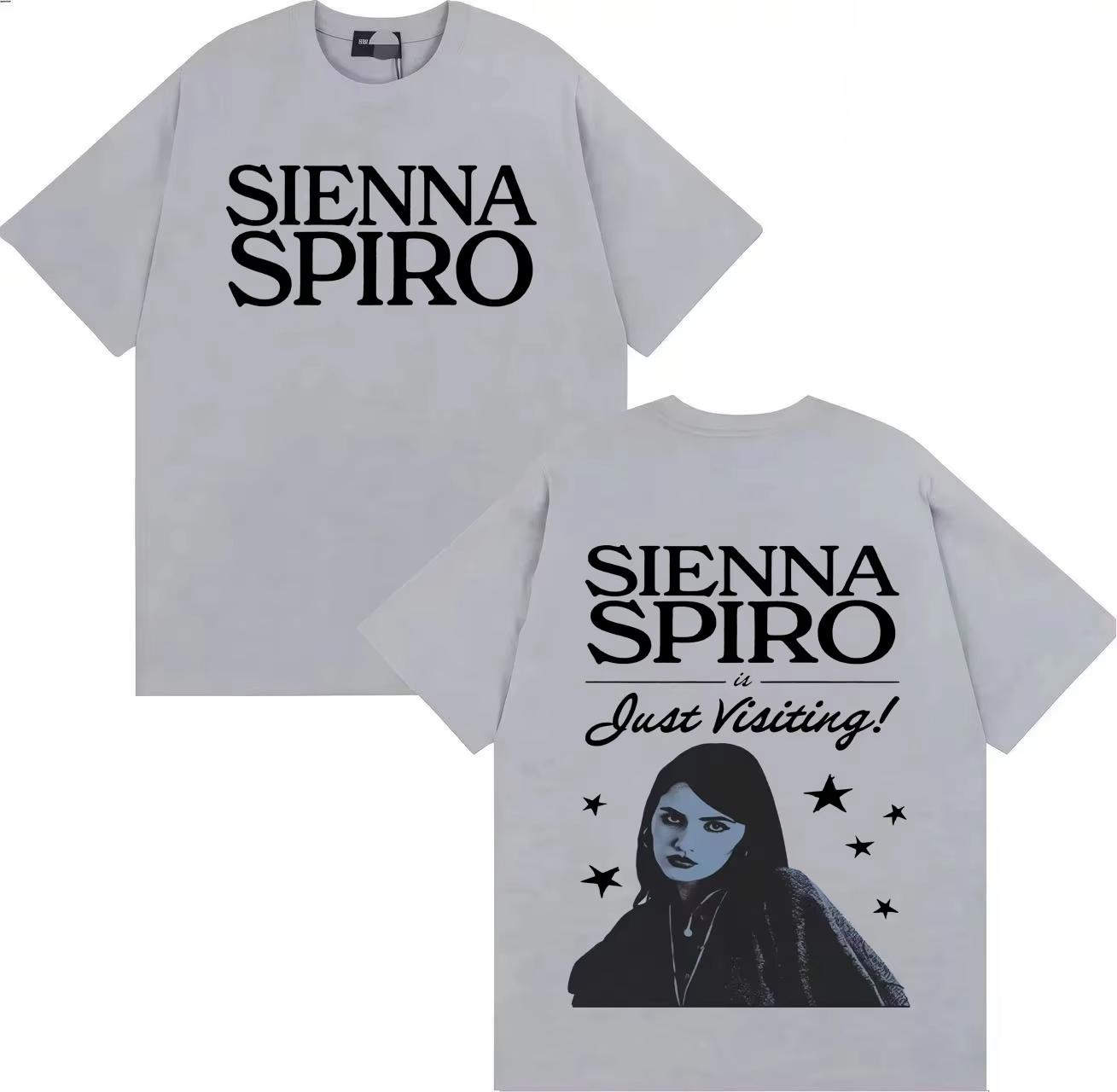 

Singer SIENNA SPIROS High Quality Fashion Printing Short Sleeve Clothing Unisexs Womens Hip Hop Casual Tshrits Pop music Streetwear 4XL