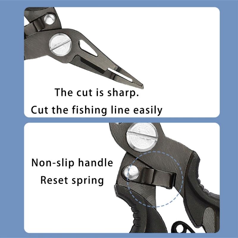 Compacts Fishing Tool Pliers with Strong Stainless Steel Reliability Lures Plier for Both Freshwaters and Saltwater Use